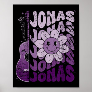 Jonas First Name I Love Jonas Girl Groovy 80's Vin Poster