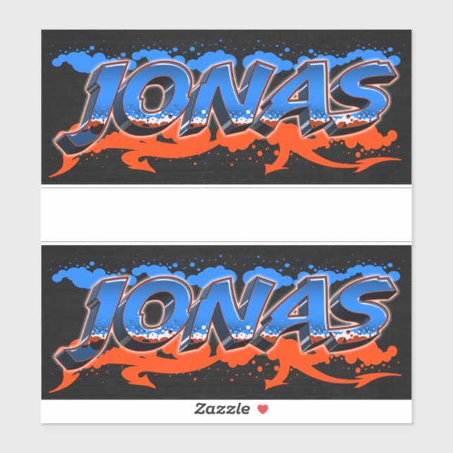 Jonas First Name Name Graffiti Decal Sticker (Sheet)