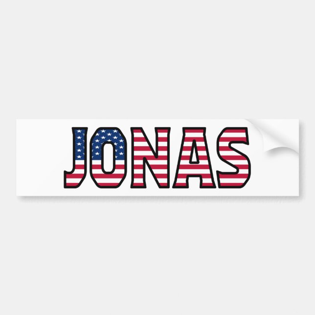 Jonas Name First Name USA Sticker Sticker Auto (Front)