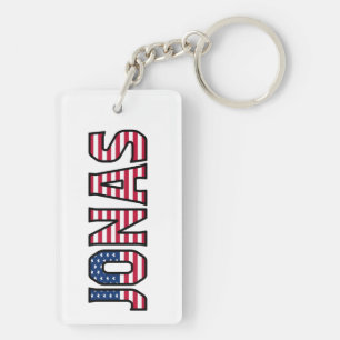 Jonas Name Vorname USA Flagge Anhänger Schlüssel Key Ring