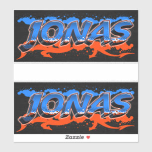 Jonas Vorname Name Graffiti Aufkleber Sticker