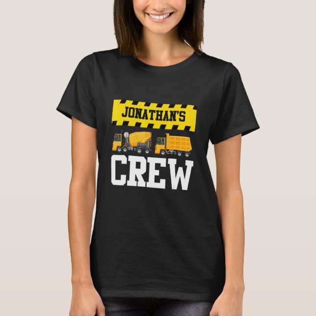 Jonathan Construction Crew Custom Dumptruck Dump T T-Shirt (Front)