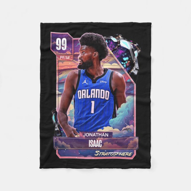 Jonathan Isaac 99 Dark Card Hd  Fleece Blanket (Front)