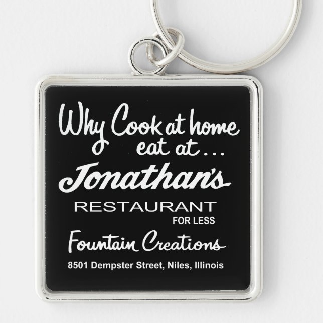 Jonathan's Restaurant, Niles, IL Key Ring (Front)