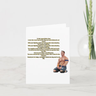 Jone Cena You Can't See Me Sticker Card