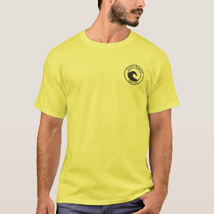 Jones Beach Black Ocean Wave Circle Design T-Shirt