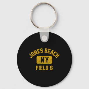 Jones Beach Field 6 Ny Gym Style Distressed Amber  Key Ring