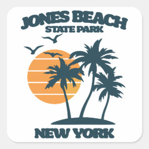 Jones Beach Long Island New York Square Sticker