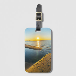 Jones Beach New York NY LI Beach Sunset Luggage Tag