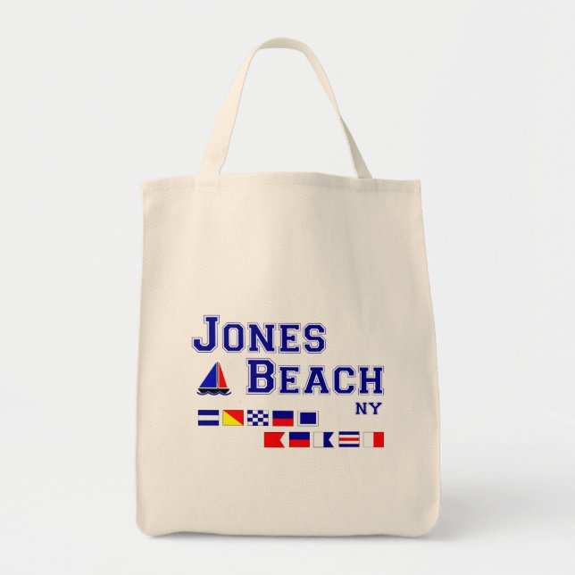 Jones Beach NY Signal Flags Tote Bag (Front)