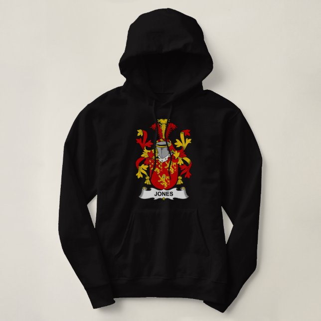 Jones Coat of Arms  Family Crest  Hoodie (Design Front)