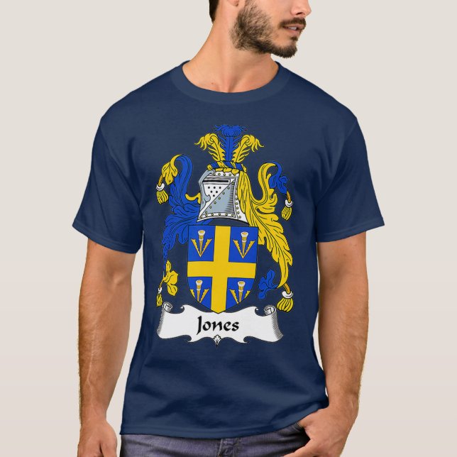 Jones Coat of Arms  Family Crest T-Shirt (Front)