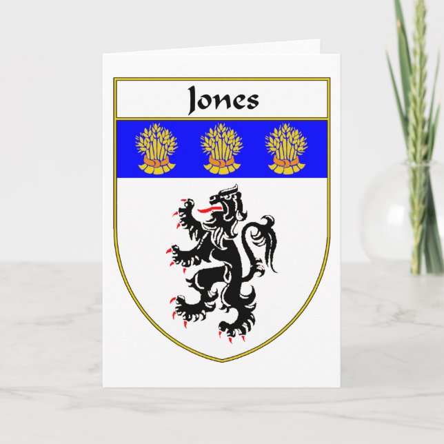 Jones Coat of Arms/Family Crest (Wales) Holiday Card (Front)