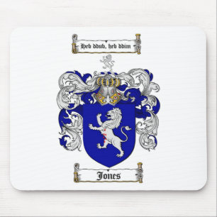 JONES FAMILY CREST - JONES COAT OF ARMS MOUSE MAT