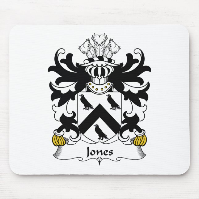 Jones Family Crest Mouse Mat (Front)