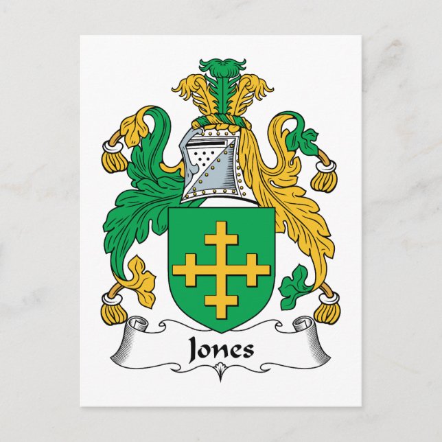 Jones Family Crest Postcard (Front)