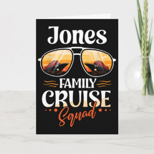 Jones Family Cruise Squad Personalised Jones Vacat Card
