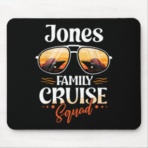 Jones Family Cruise Squad Personalised Jones Vacat Mouse Mat