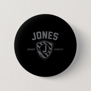 Jones Family Shield Shirt Last Name Crest Matching 6 Cm Round Badge