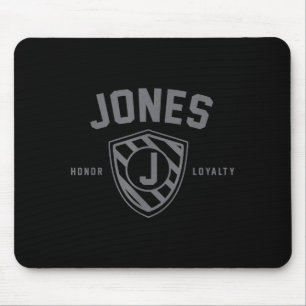 Jones Family Shield Shirt Last Name Crest Matching Mouse Mat