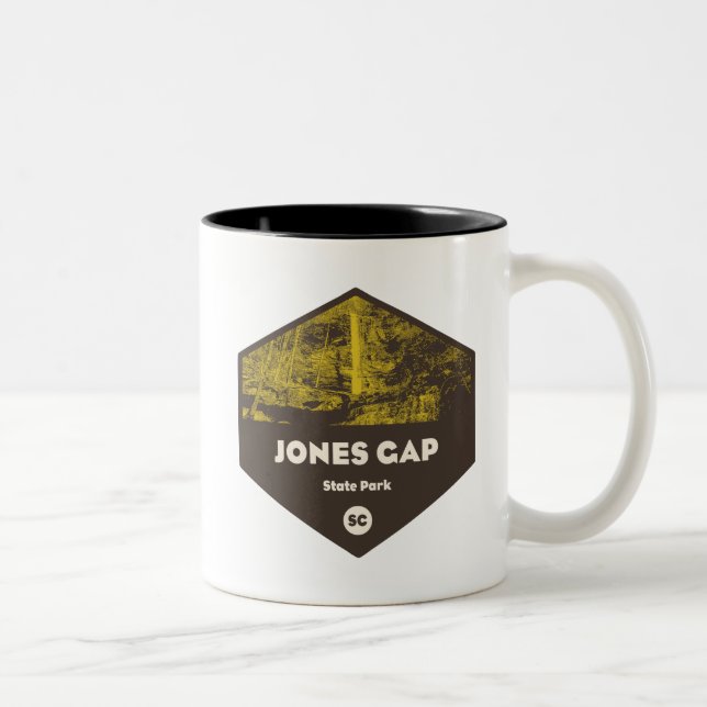 Jones Gap State Park South Carolina Two-Tone Coffee Mug (Right)