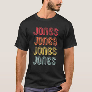 JONES Gift Surname Funny Retro Vintage 80s Birthda T-Shirt