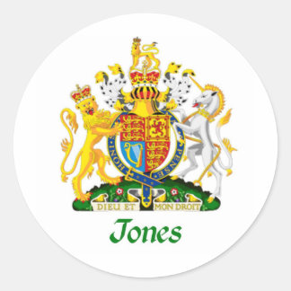 Jones Shield of Great Britain Classic Round Sticker