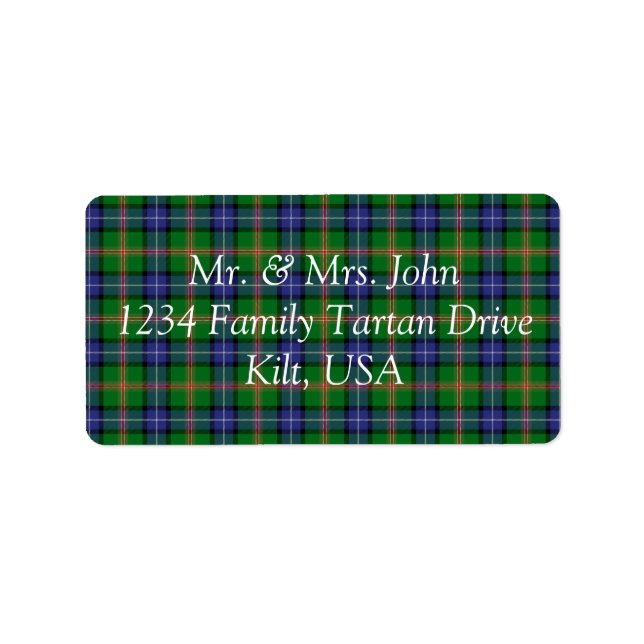 Jones Tartan Label (Front)
