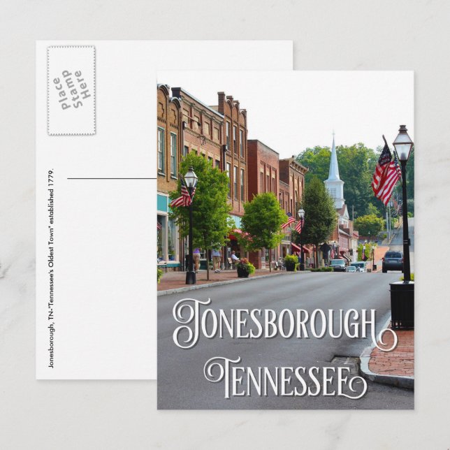 Jonesborough, Tennessee Main Street Postcard (Front/Back)