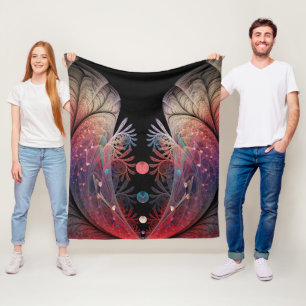 Jonglage Abstract Modern Fantasy Fractal Art Fleece Blanket