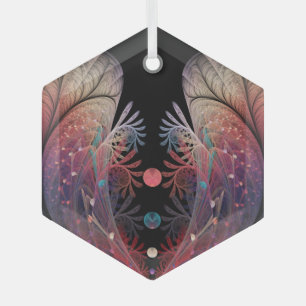 Jonglage Abstract Modern Fantasy Fractal Art Glass Tree Decoration