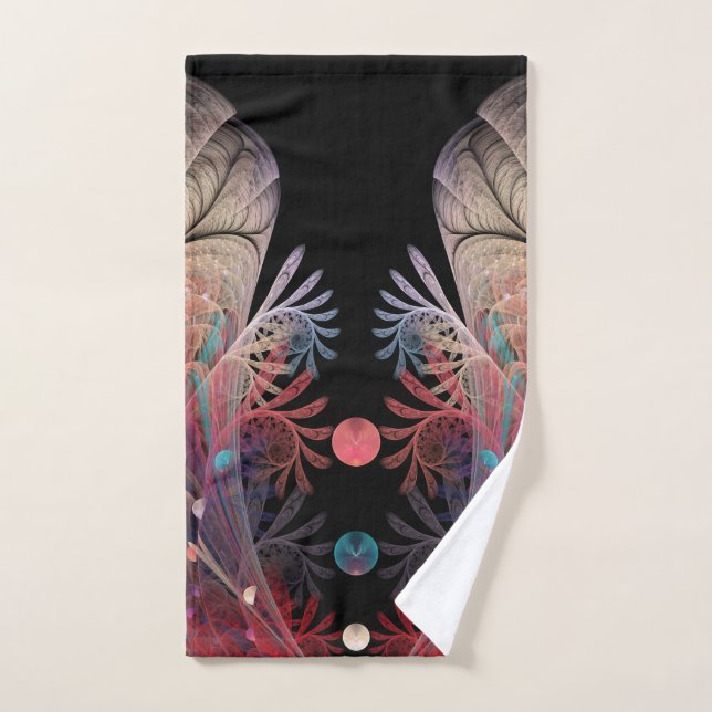 Jonglage Abstract Modern Fantasy Fractal Art Hand Towel (Hand Towel)