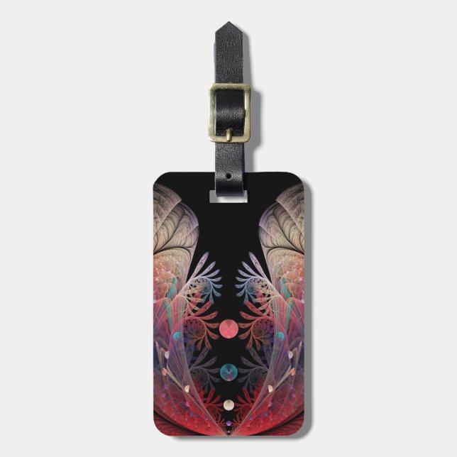 Jonglage Abstract Modern Fantasy Fractal Art Luggage Tag (Front Vertical)