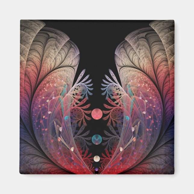 Jonglage Abstract Modern Fantasy Fractal Art Magnet (Front)