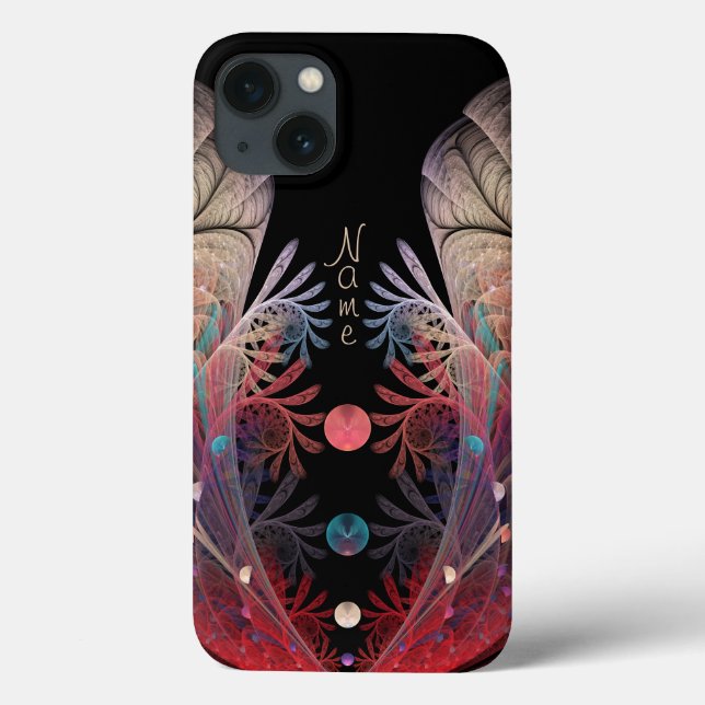 Jonglage Abstract Modern Fantasy Fractal Art Name Case-Mate iPhone Case (Back)
