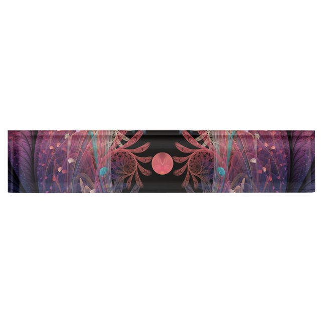 Jonglage Abstract Modern Fantasy Fractal Art Nameplate (Front)