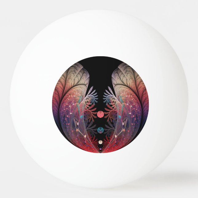 Jonglage Abstract Modern Fantasy Fractal Art Ping Pong Ball (Front)