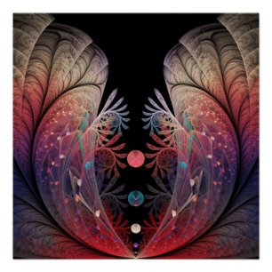 Jonglage Abstract Modern Fantasy Fractal Art Poster