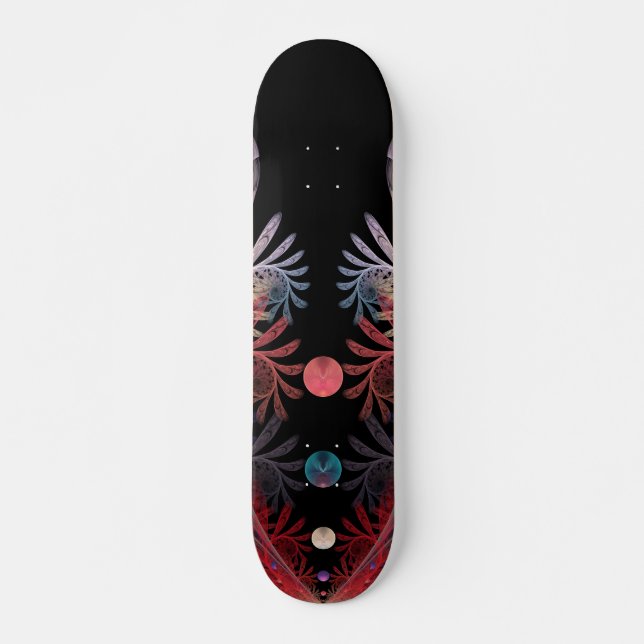 Jonglage Abstract Modern Fantasy Fractal Art Skateboard (Front)