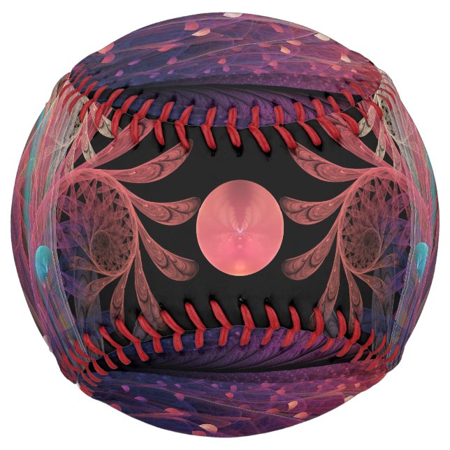 Jonglage Abstract Modern Fantasy Fractal Art Softball (Back)