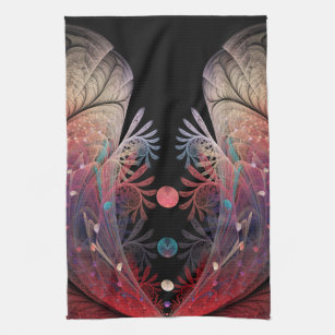 Jonglage Abstract Modern Fantasy Fractal Art Tea Towel