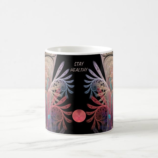 Jonglage Abstract Modern Fantasy Fractal Art Text Coffee Mug (Center)