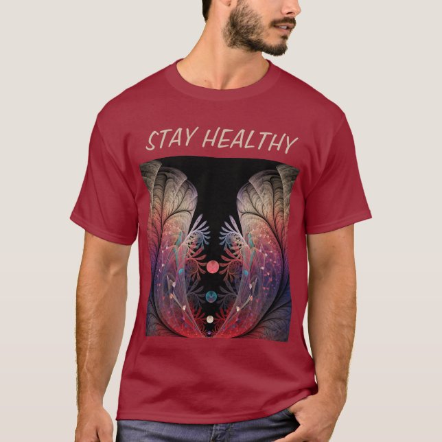 Jonglage Abstract Modern Fantasy Fractal Art Text T-Shirt (Front)