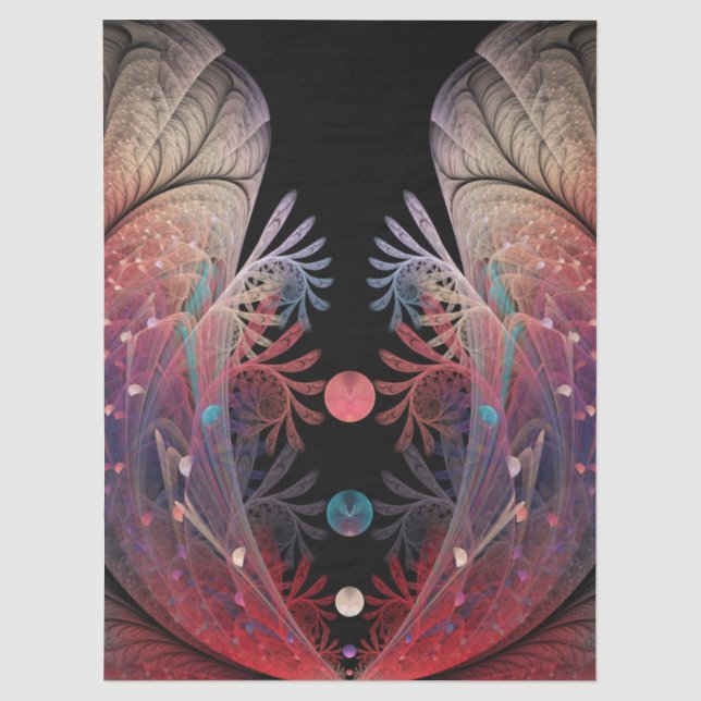 Jonglage Abstract Modern Fantasy Fractal Art Tissue Paper (Front)