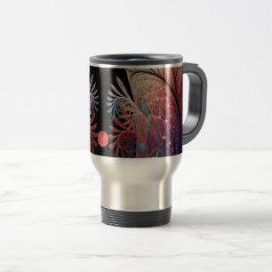 Jonglage Abstract Modern Fantasy Fractal Art Travel Mug