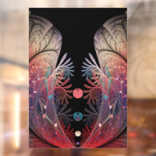 Jonglage Abstract Modern Fantasy Fractal Art Window Cling