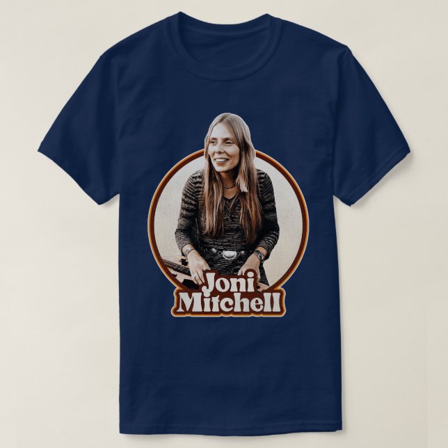Joni Mitchell 70s Sepia Tone T-Shirt (Design Front)