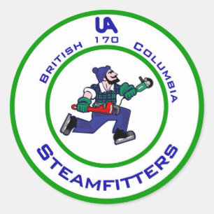 jonny-canuck-steamfitter classic round sticker