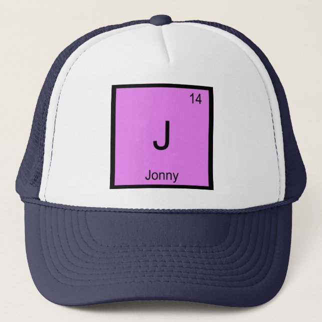 Jonny Name Chemistry Element Periodic Table Trucker Hat (Front)