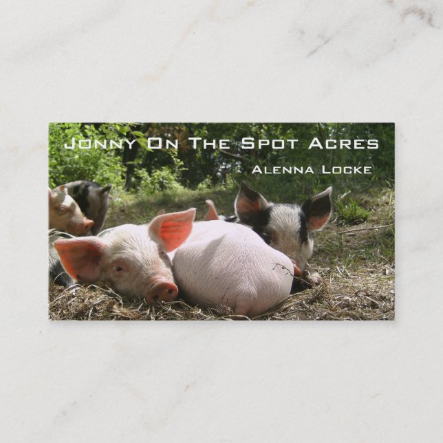 Jonny On The Spot Acres Business Card (Front)